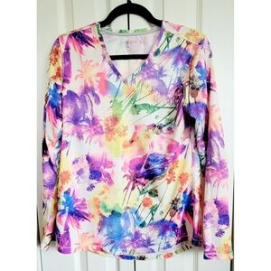 Reel Legends M Freeline Womens Shirt Top Fishing Bright Colors Fitted‎ NEW